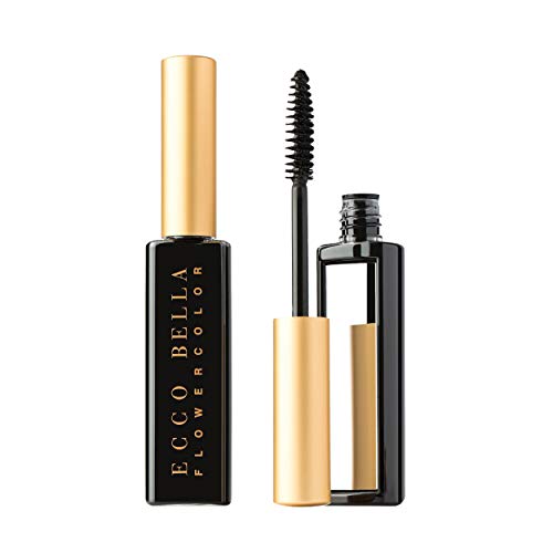 Ecco Bella FlowerColor Vegan Mascara Black – Long Lasting Organic Formula for Sensitive Eyes