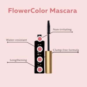 Ecco Bella FlowerColor Vegan Mascara Black – Long Lasting Organic Formula for Sensitive Eyes