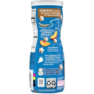 (6 Canisters) Gerber Puffs Peach, 1.48 oz. Puffs pink