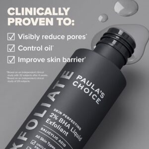 Paula’s Choice SKIN PERFECTING 2% BHA Liquid Salicylic Acid Exfoliant-Facial Exfoliant for Blackheads