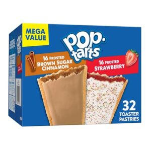 Pop-Tarts Toaster Pastries, Breakfast Foods, Kids Snacks, Frosted Brown Sugar Cinnamon, Value Pack (64 Pop-Tarts)