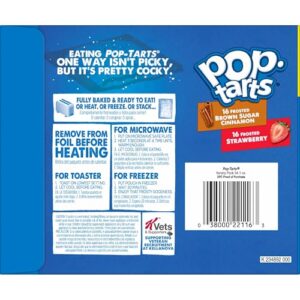 Pop-Tarts Toaster Pastries, Breakfast Foods, Kids Snacks, Frosted Brown Sugar Cinnamon, Value Pack (64 Pop-Tarts)