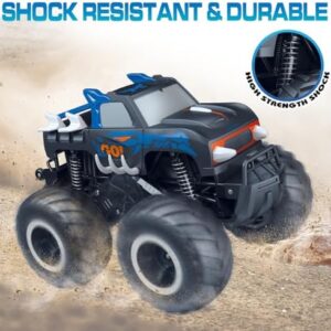 Threeking 1:16 Waterproof Monster Truck Pickup Toys RC Cars Remote Control Car Truck Toys 4WD All Terrain Off-Road Car Toy Gifts Presents 6 7 8 9 10 11 12 Year Old Kids Boys Girls Toys