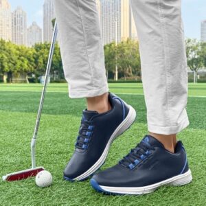 THESTRON New Men Golf Shoes 8 Spikes Professional Outdoor Golf Sport Sneaker for Men